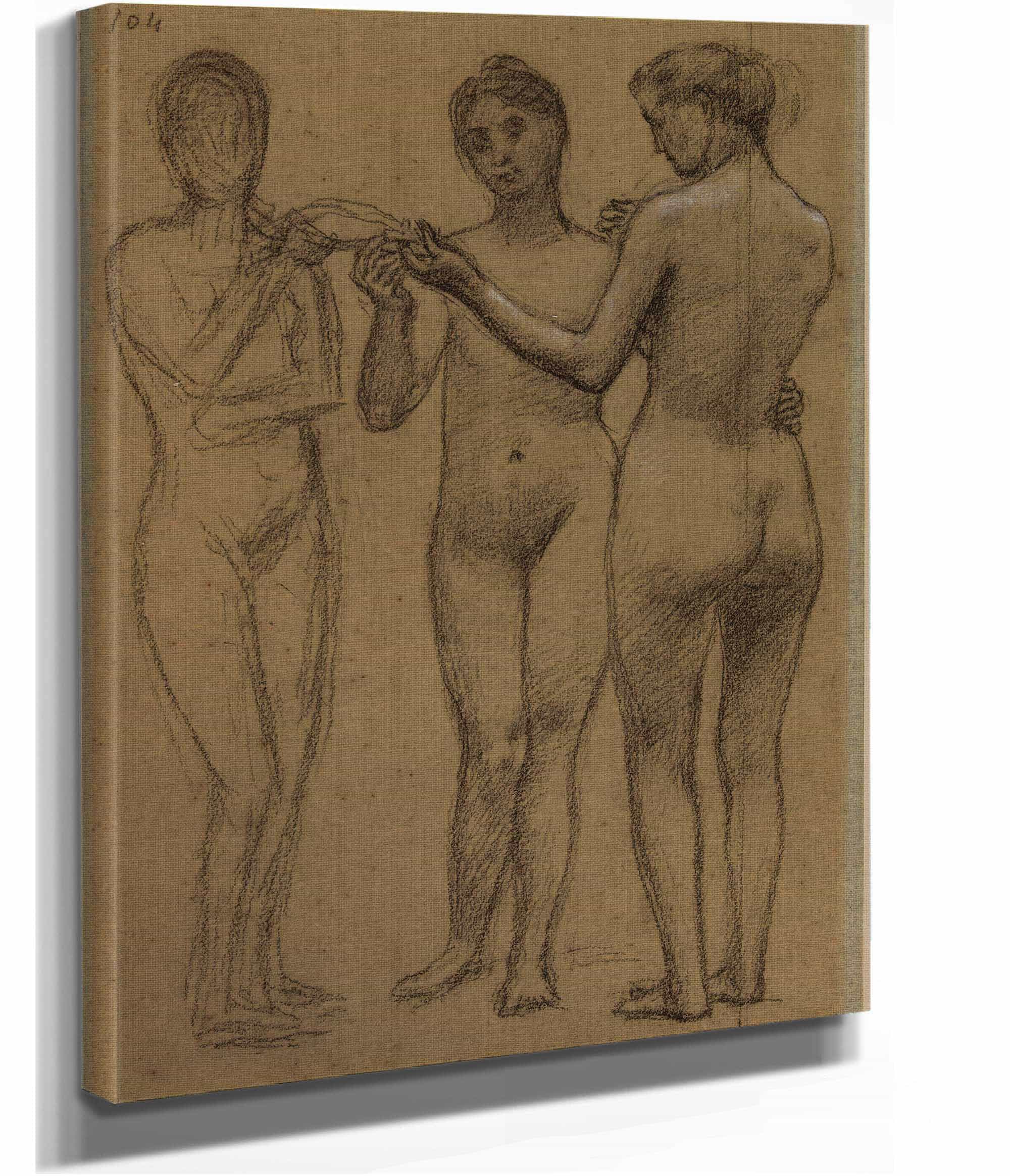 Groupe De Trois Femmes by Pierre Puvis De Chavannes - Image 2