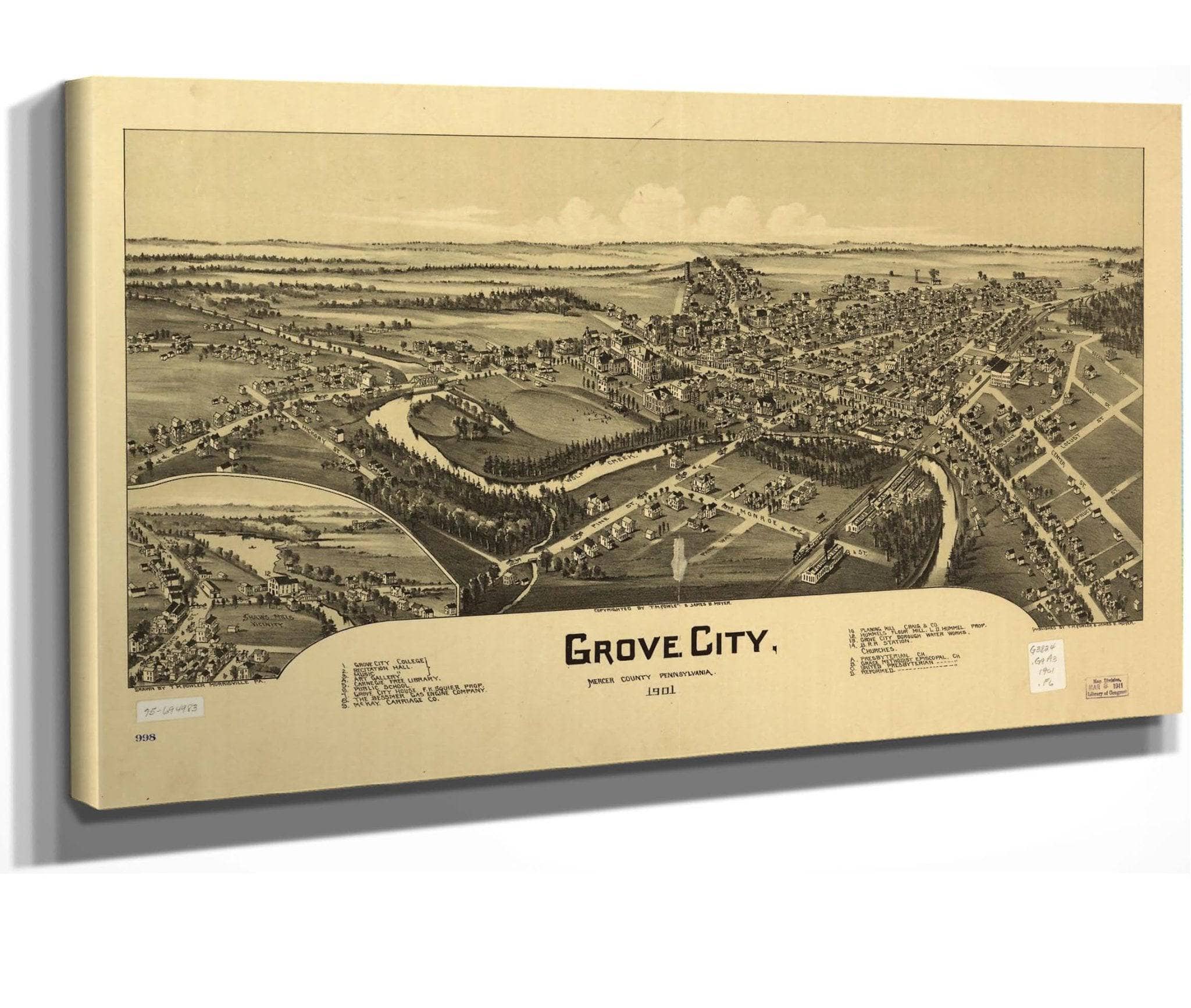 Grove City Mercer County Pennsylvania 1901 State Of Pennsylvania