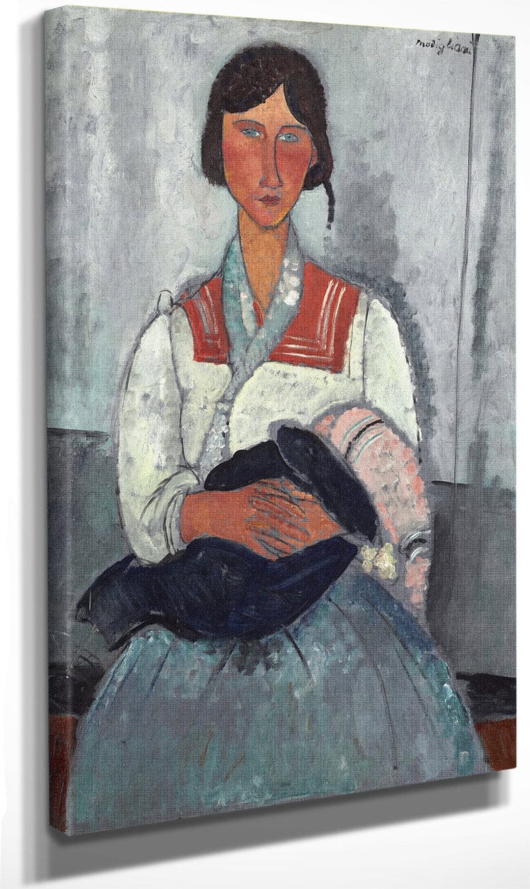Gypsy Woman With Baby By Amedeo Modigliani