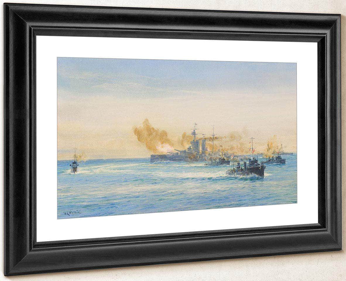 H.M.S Queen Elizabeth And Other Naval Vessels At Sea By William Lionel Wyllie - Image 2