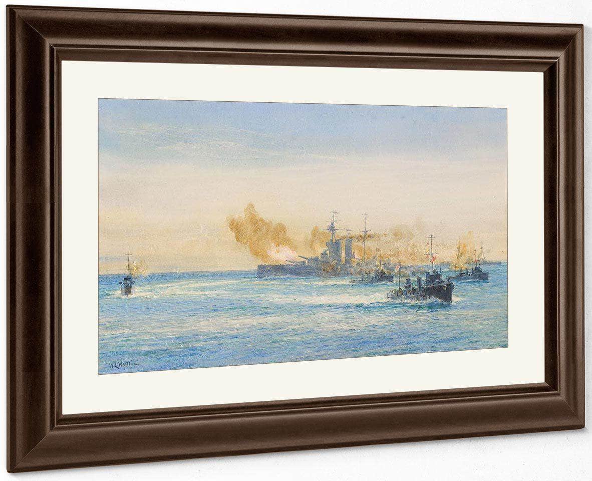 H.M.S Queen Elizabeth And Other Naval Vessels At Sea By William Lionel Wyllie - Image 3
