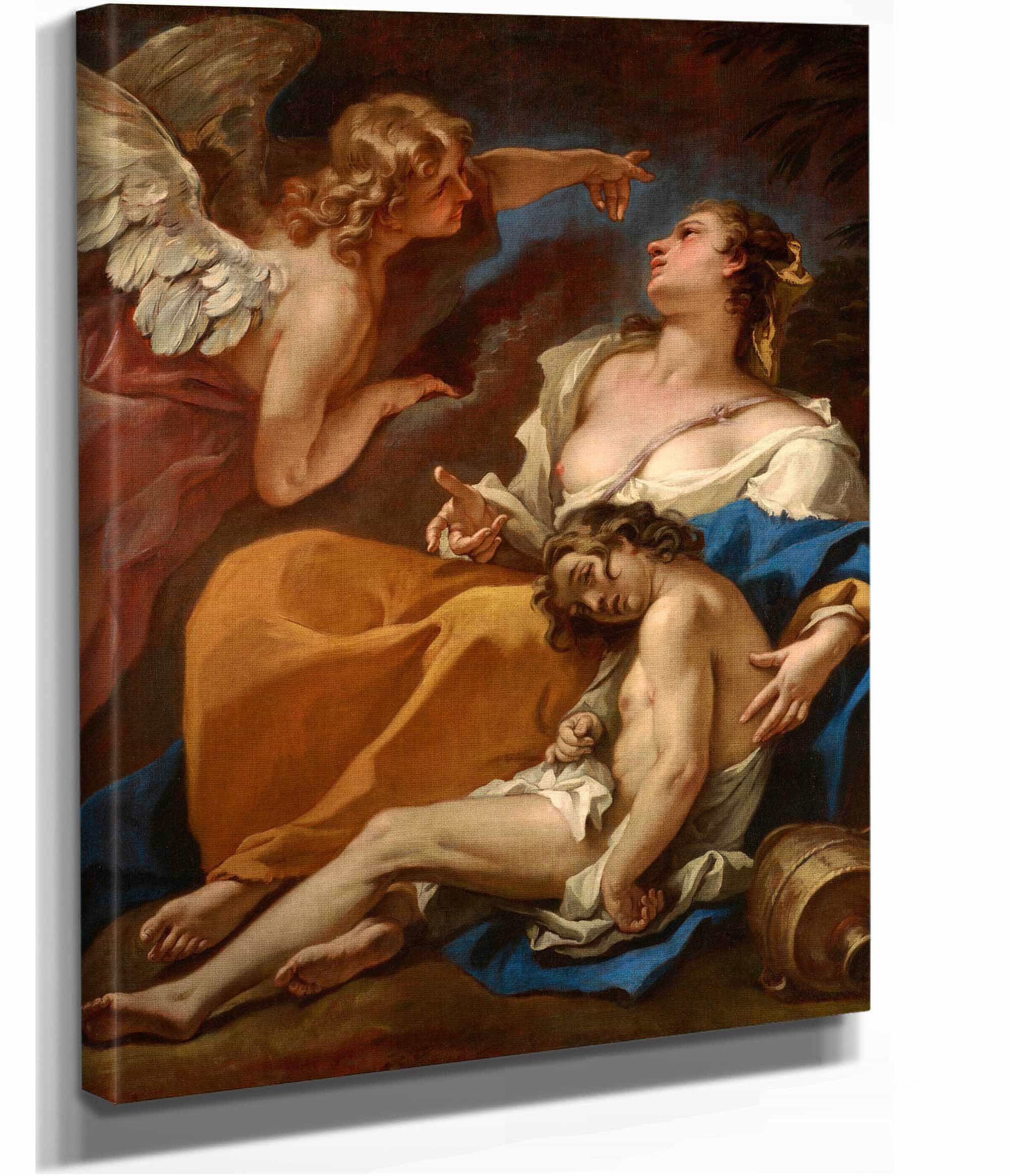 Hagar And Ishmael Saved By The Angel About by Sebastiano Ricci - Image 2