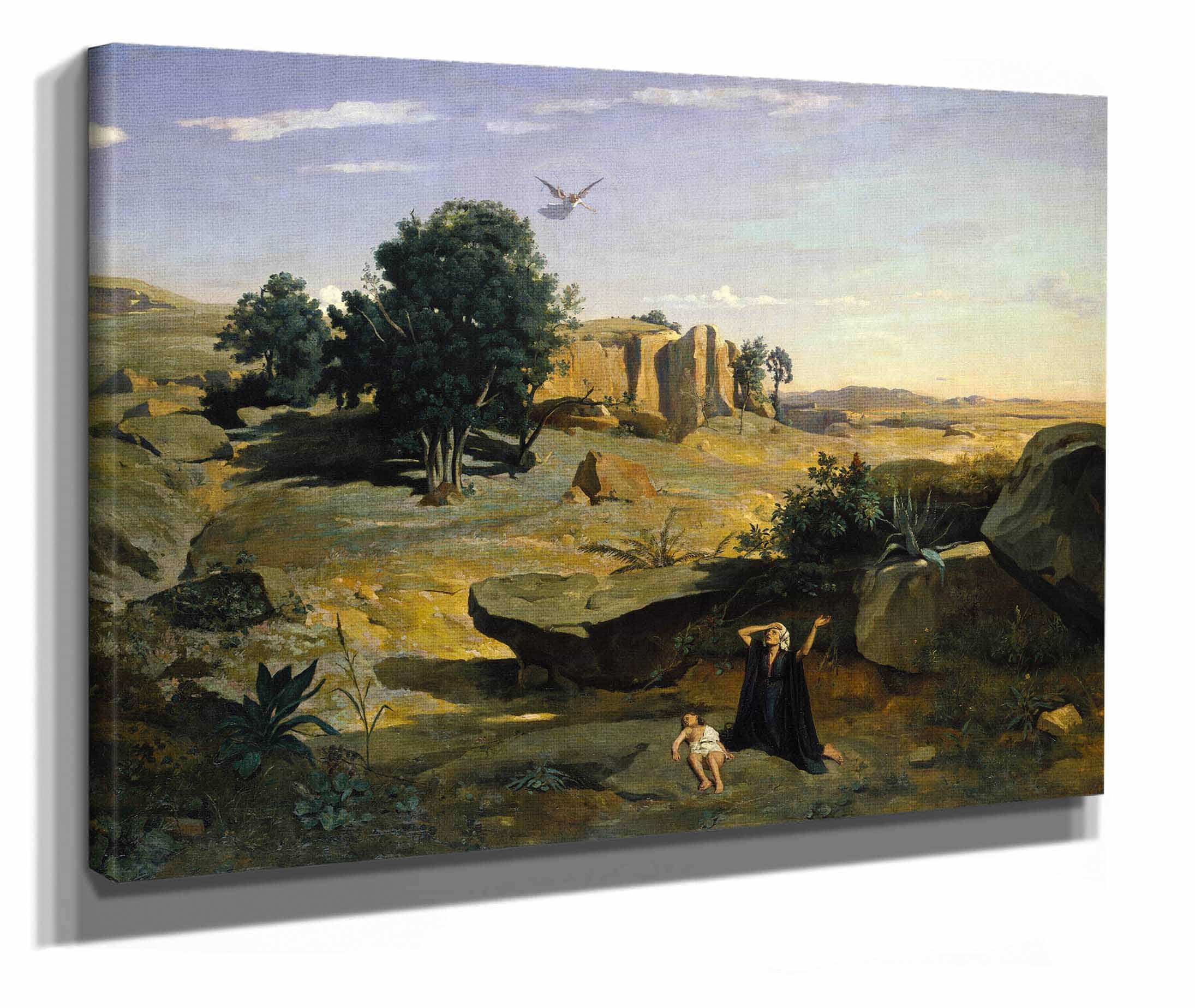 Hagar In The Wilderness by Jean Baptiste Camille Corot - Image 2