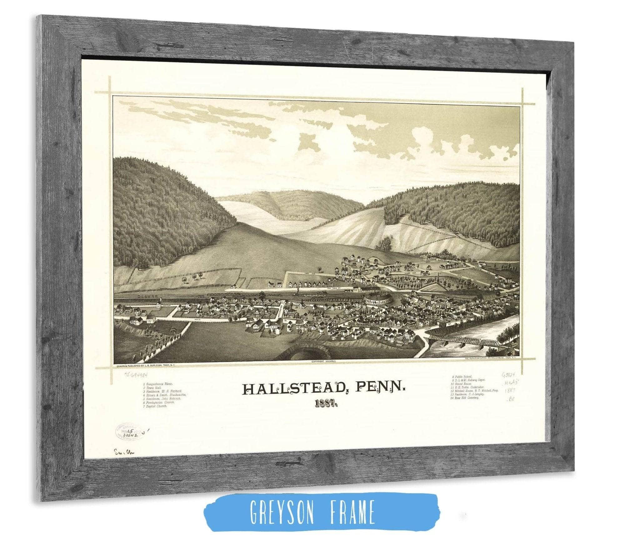 Hallstead Penn 1887 State of Pennsylvania - Image 6