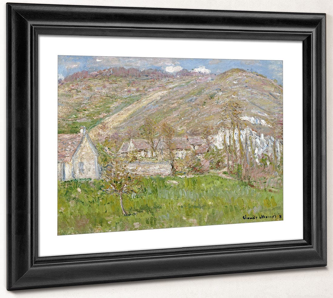 Hamlet On The Cliffs Near Giverny By Claude Monet - Image 4
