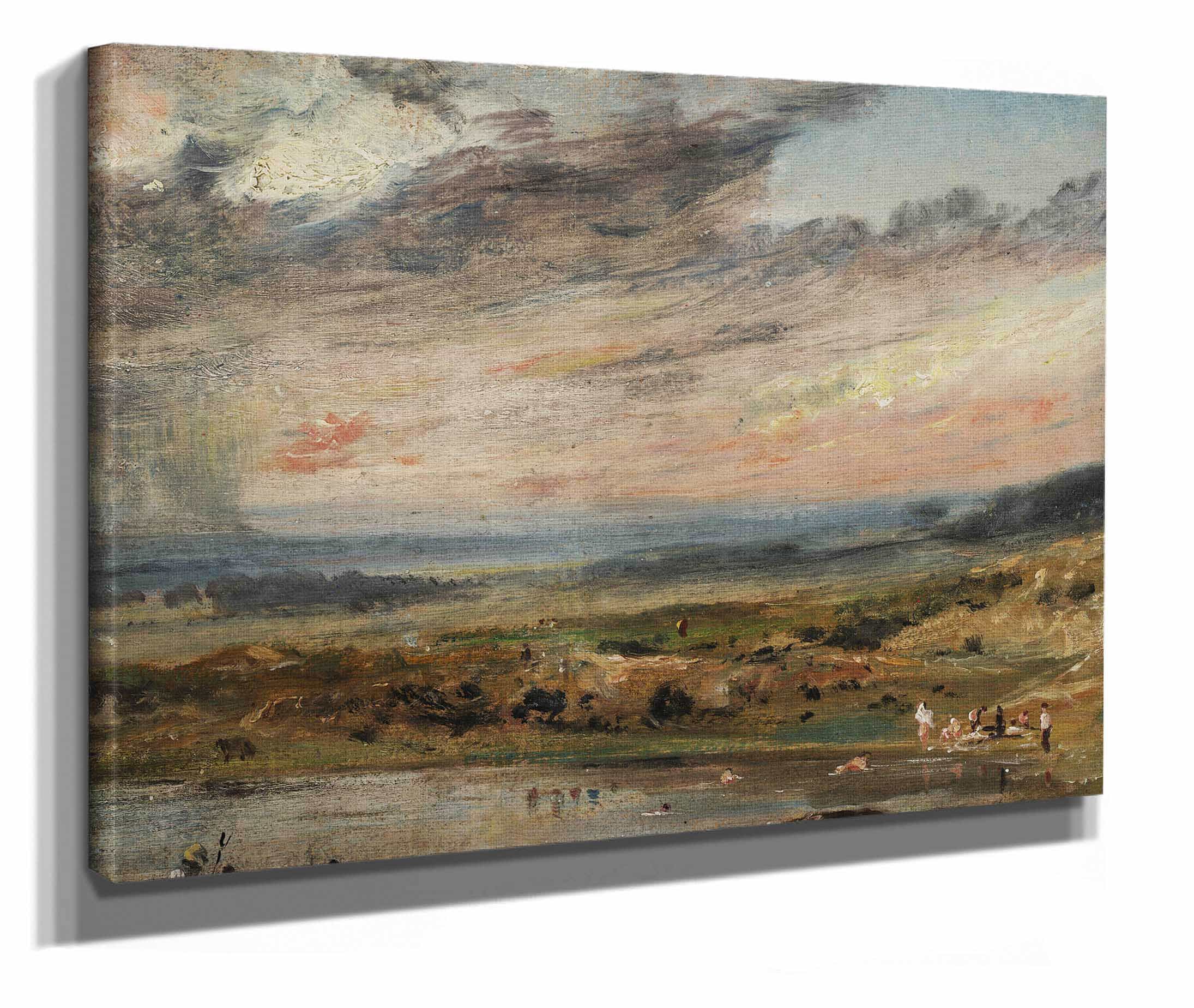 Hampstead Heath With Pond And Bathers by John Constable - Image 2