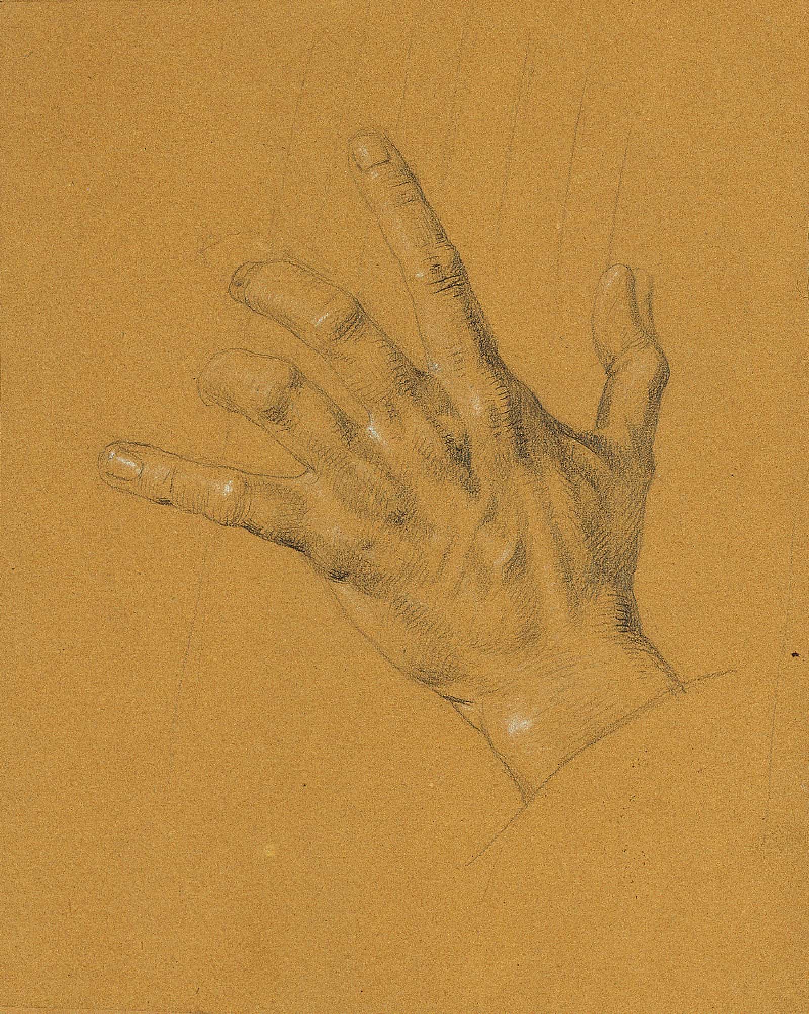 Handstudie Zu Ossian Und Malvina Before by Johann Peter Krafft - Image 2