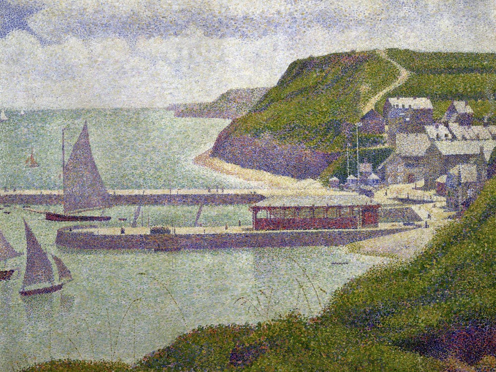 Harbour At Port En Bessin At High Tide By Georges Pierre Seurat - Image 7