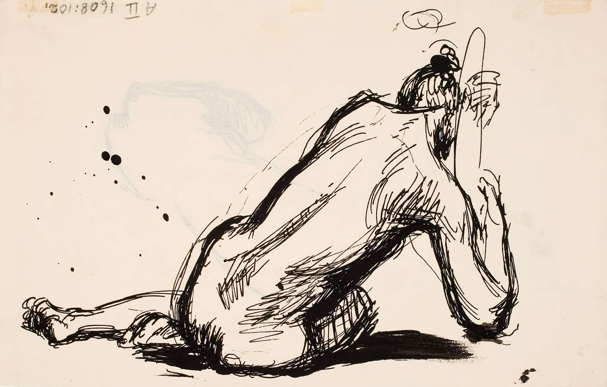 Harjoitelmapiirustus Kultakauteen by Magnus Enckell - Image 2