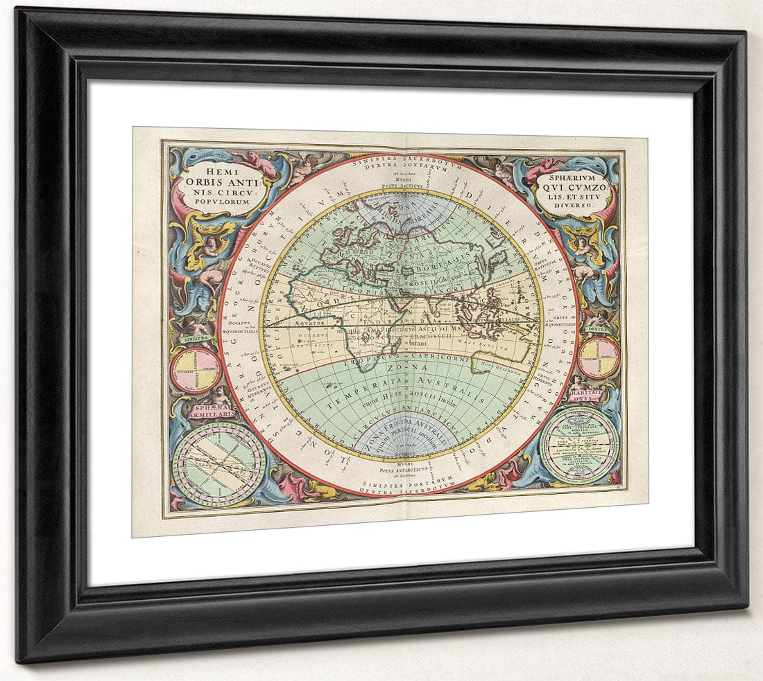 Harmonia Macrocosmica Plate 13 Hemisphere Of The Old World 1660 By Andreas Cellarius - Image 4