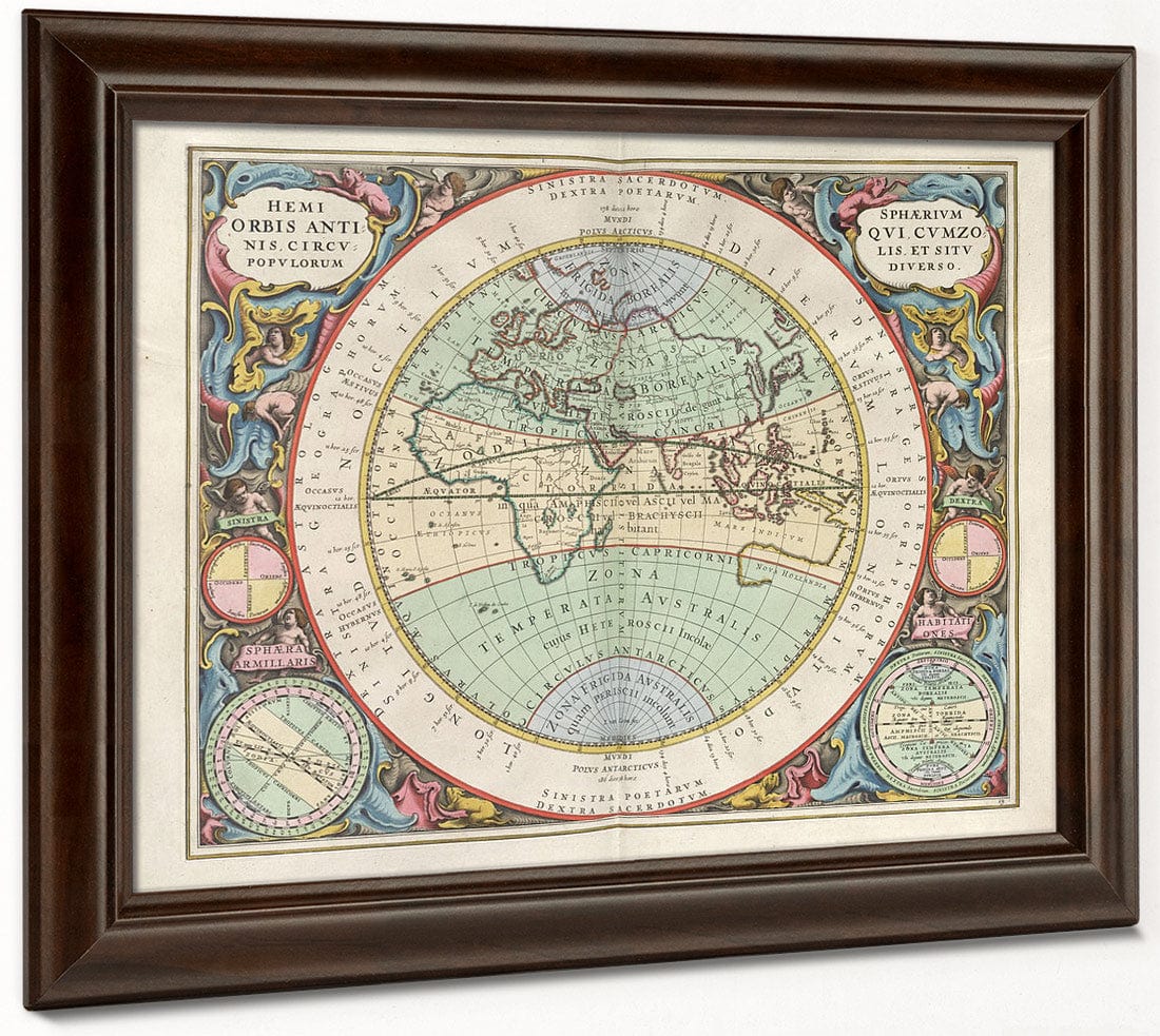 Harmonia Macrocosmica Plate 13 Hemisphere Of The Old World 1660 By Andreas Cellarius - Image 6