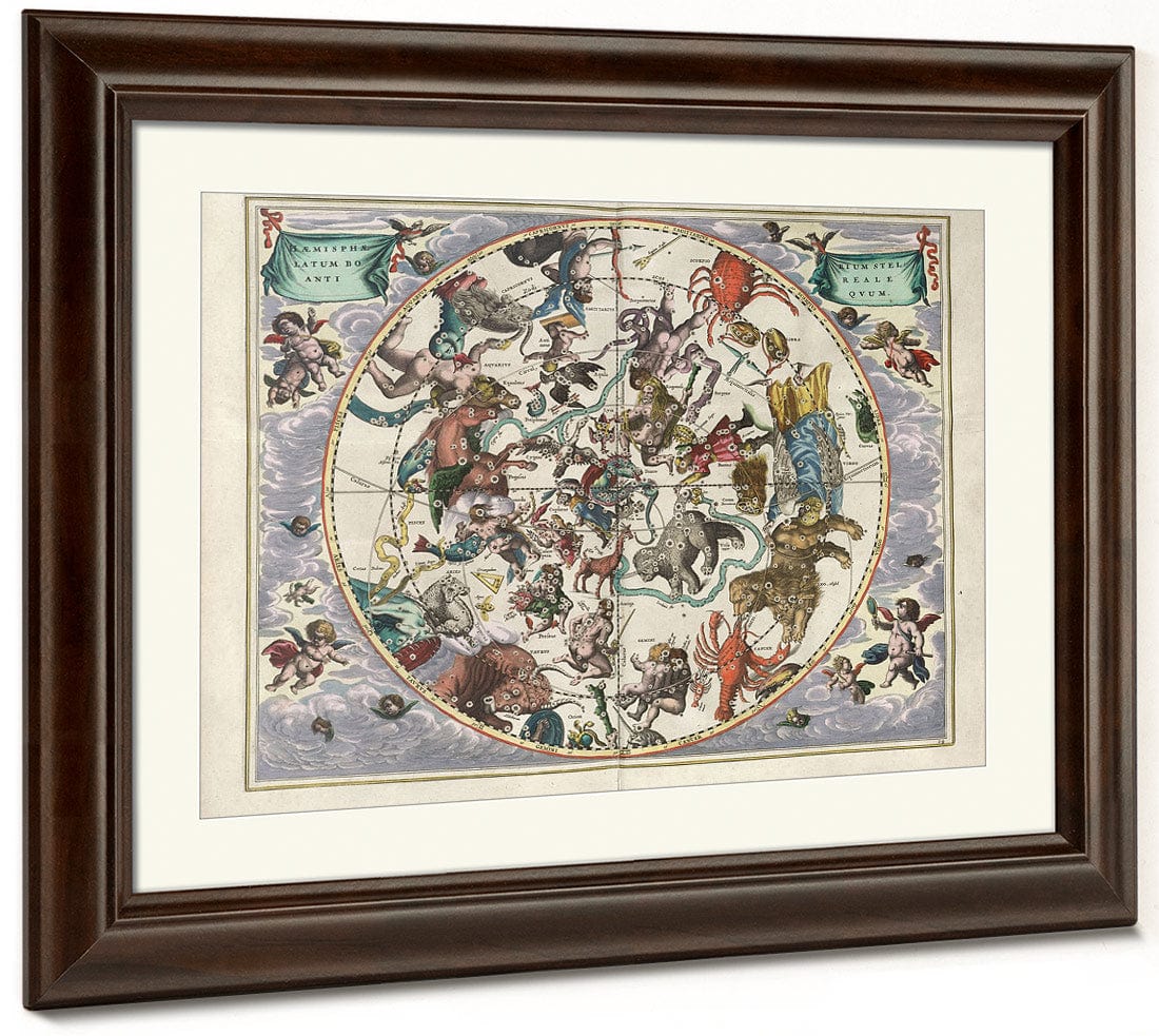 Harmonia Macrocosmica Plate 24 Northern Stellar Hemisphere 1660 By Andreas Cellarius - Image 5