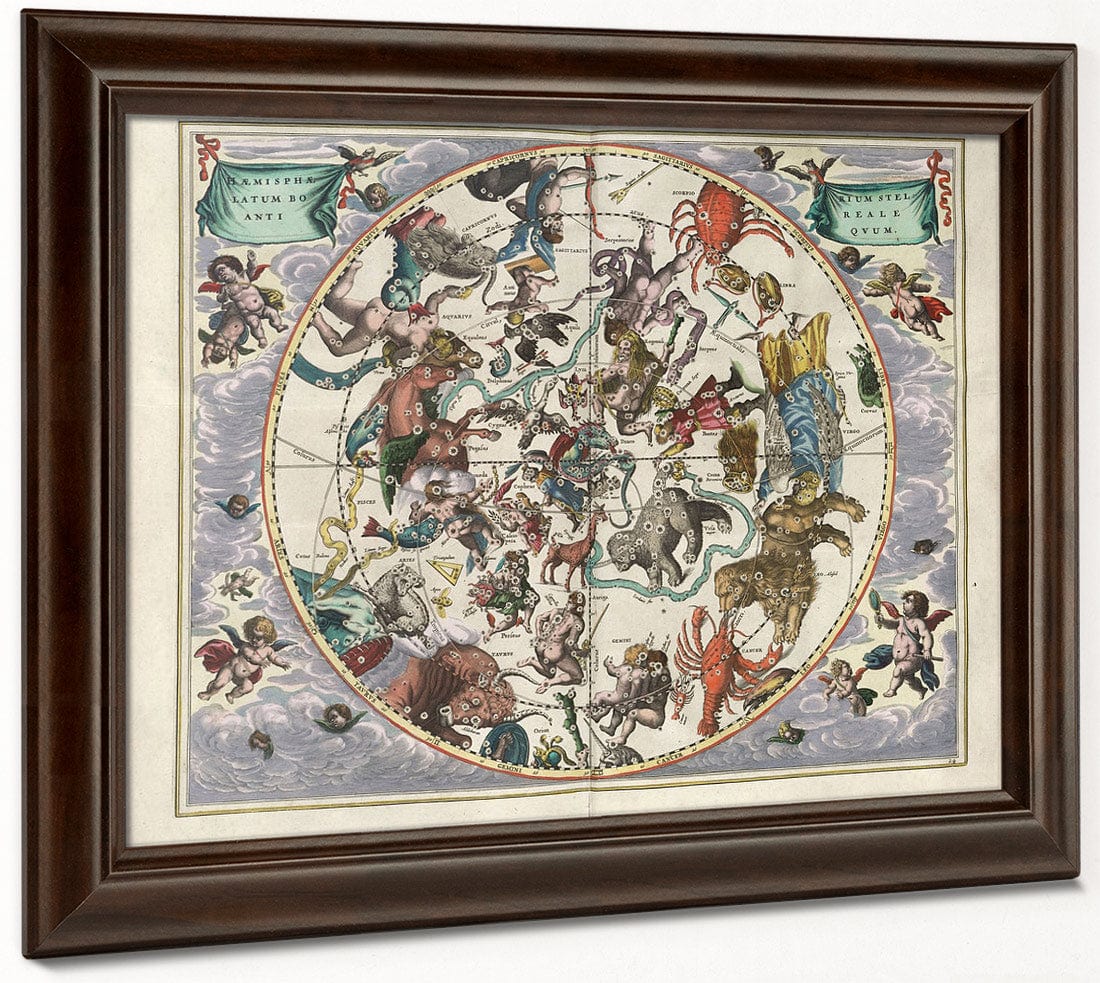 Harmonia Macrocosmica Plate 24 Northern Stellar Hemisphere 1660 By Andreas Cellarius - Image 6