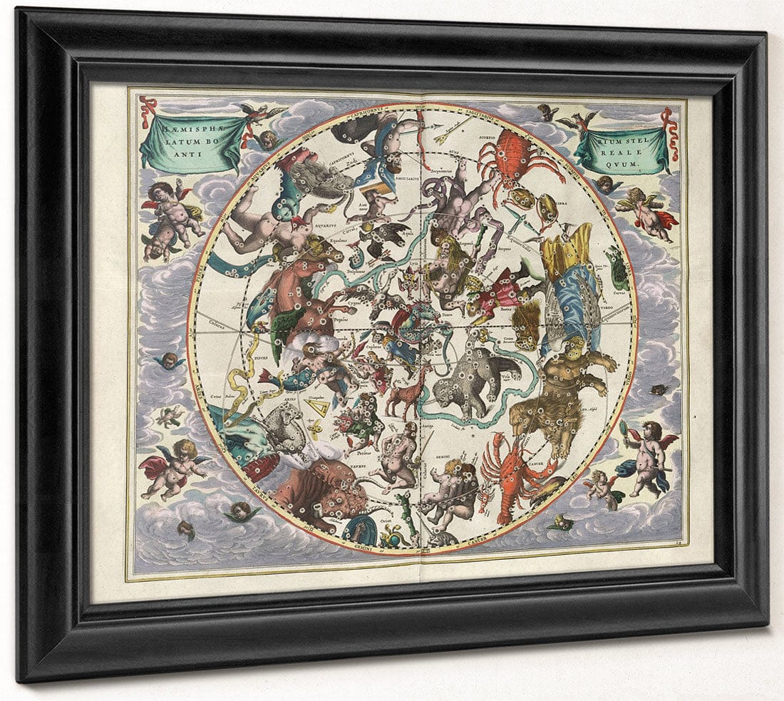 Harmonia Macrocosmica Plate 24 Northern Stellar Hemisphere 1660 By Andreas Cellarius - Image 8