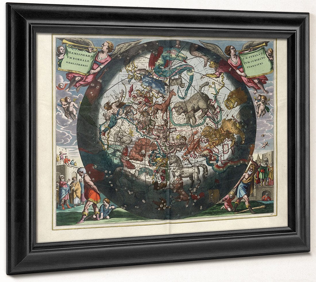 Harmonia Macrocosmica Plate 26 Northern Stellar Hemisphere 1660 By Andreas Cellarius - Image 8