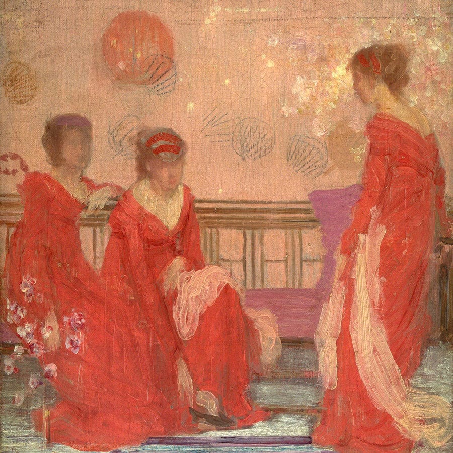 Harmony In Flesh Color And Red By James McNeill Whistler - Image 5