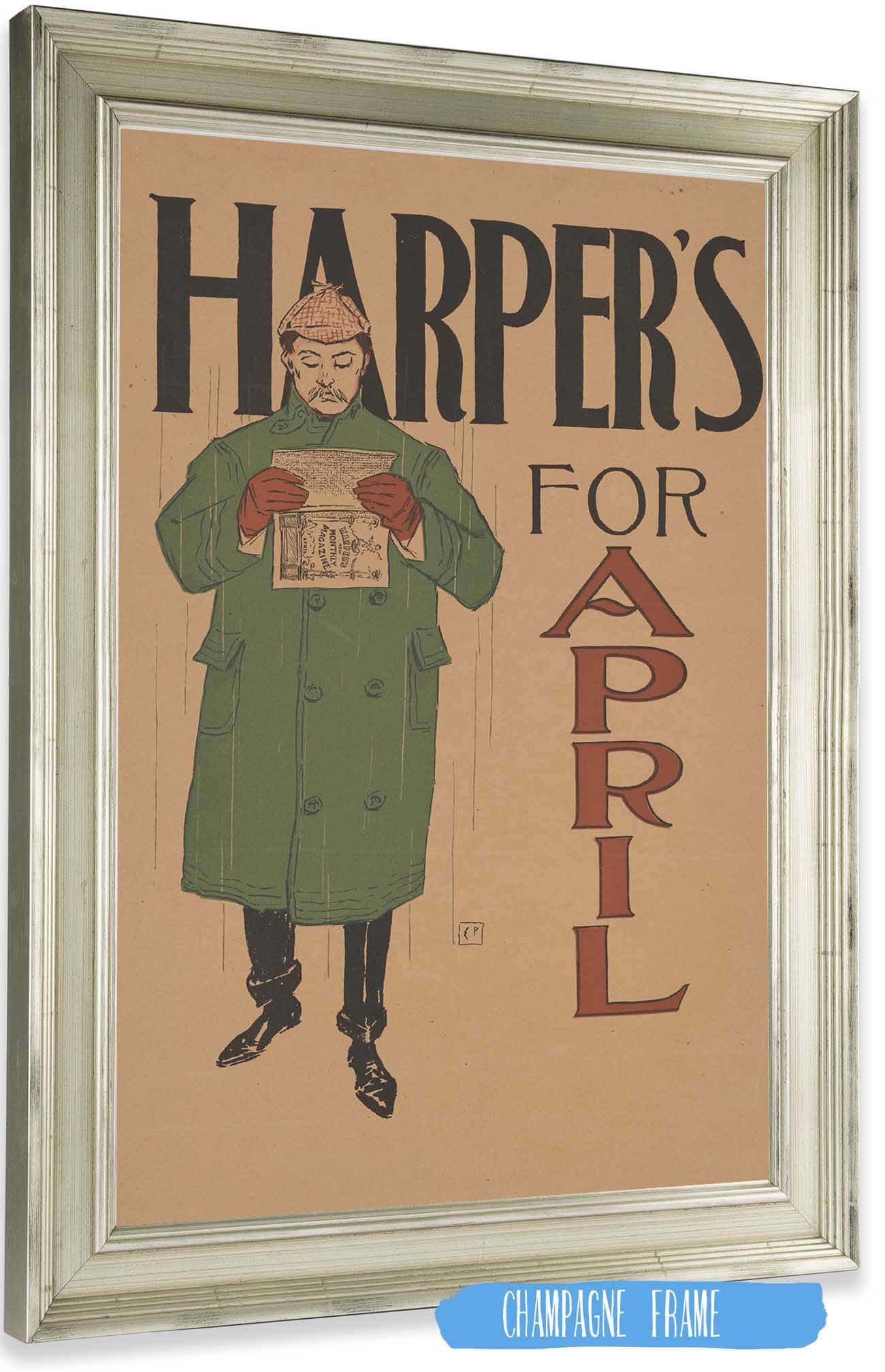 Harpers April  by Edward Penfield