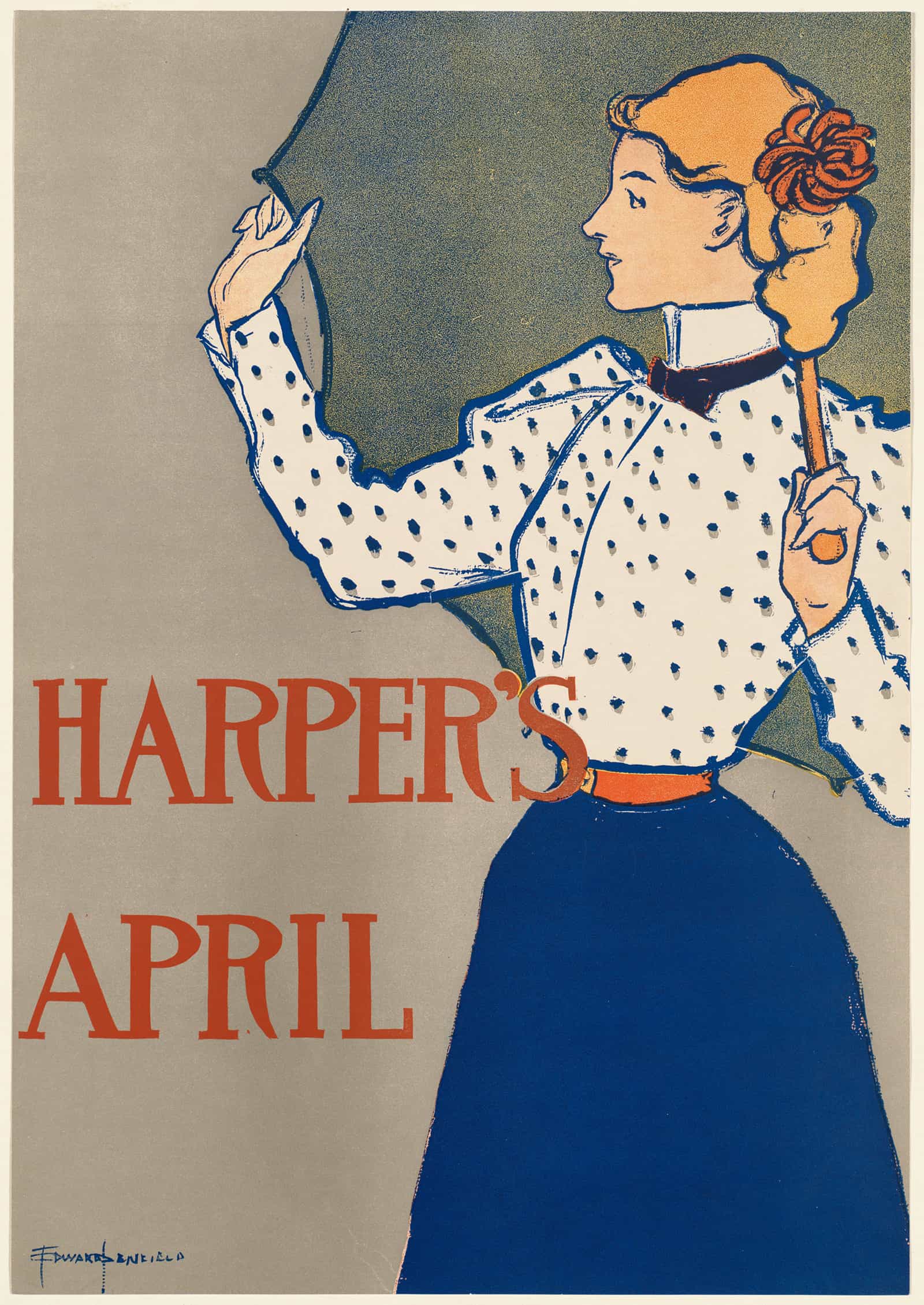 Harpers April  by Edward Penfield - Image 11