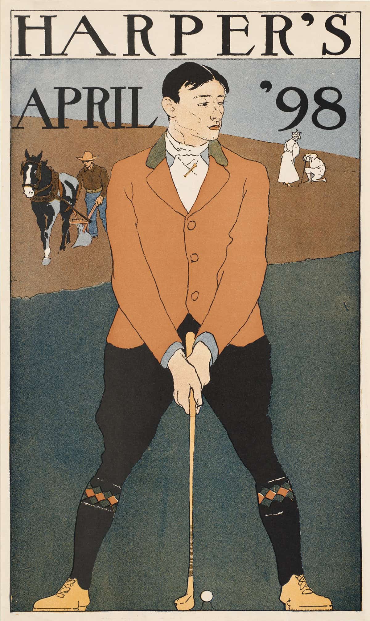 Harpers April  by Edward Penfield - Image 8