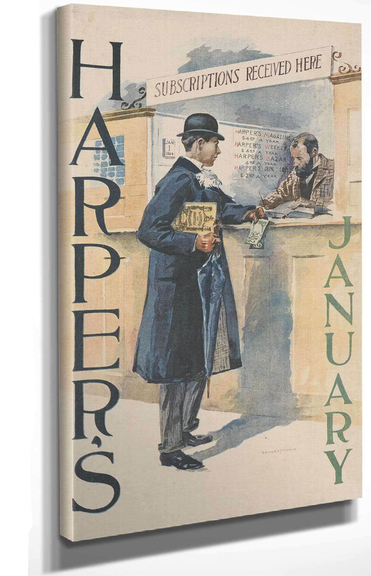Harpers January by Edward Penfield - Image 7