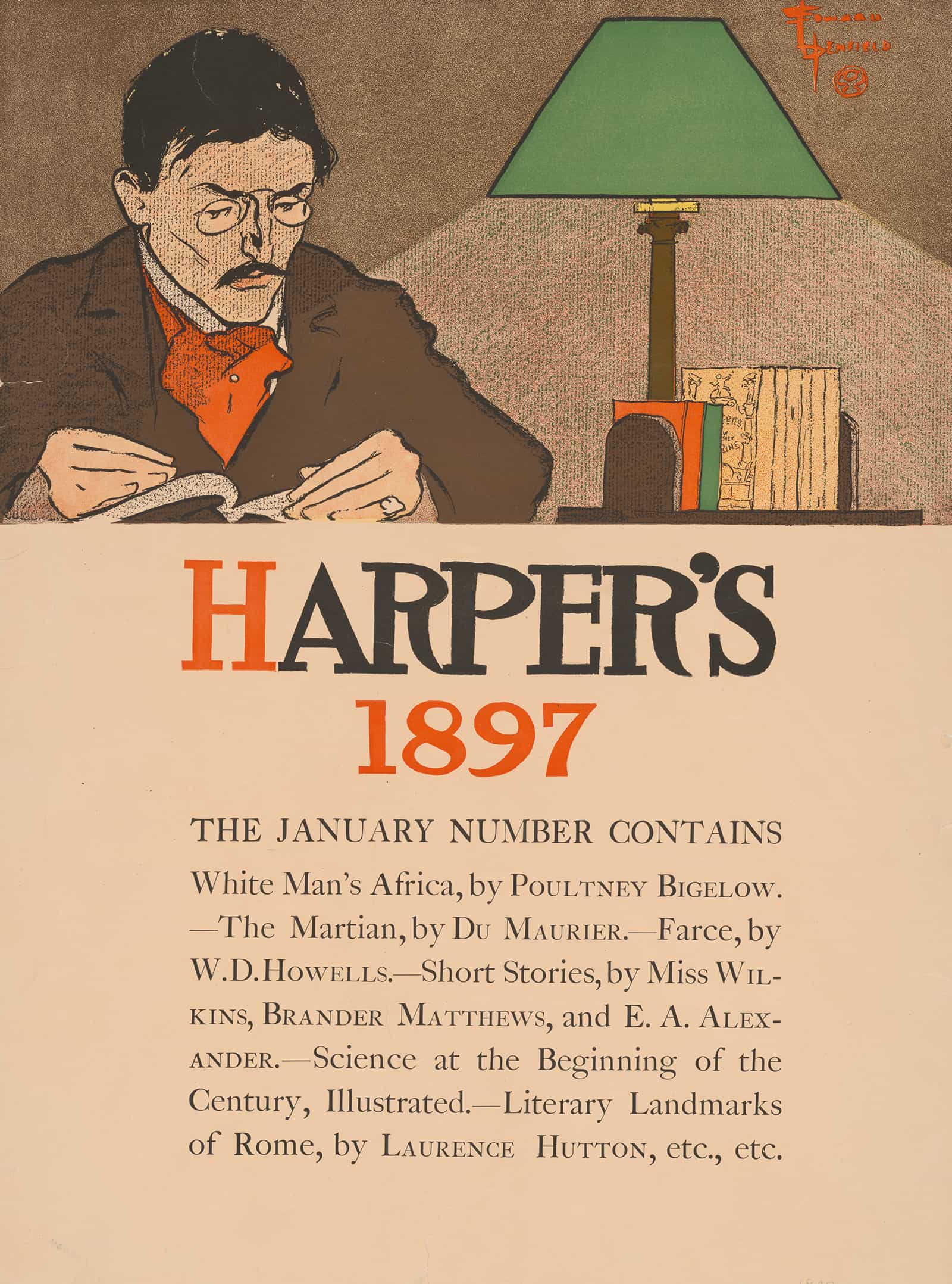 Harpers January Number Contains by Edward Penfield