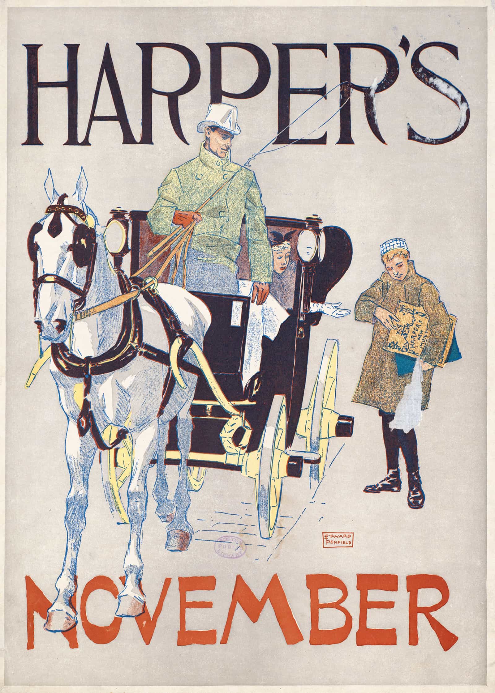 Harpers November by Edward Penfield - Image 2