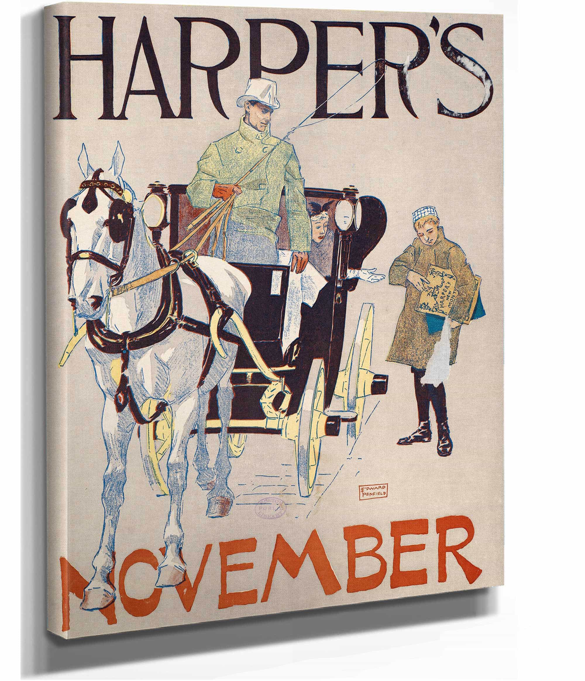 Harpers November by Edward Penfield - Image 3