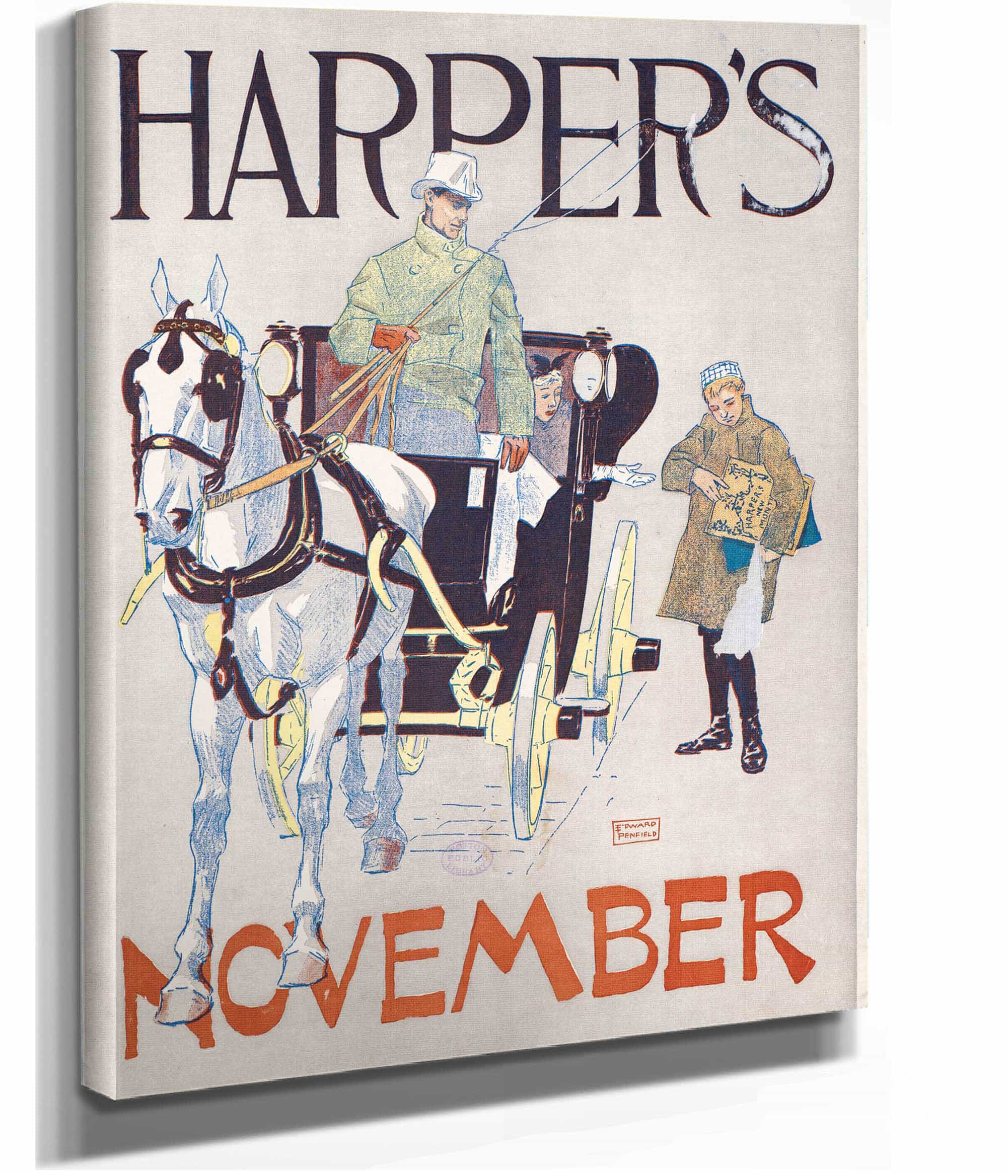 Harpers November by Edward Penfield - Image 4