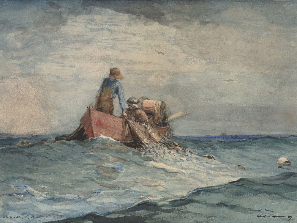 Hauling In The Nets By Winslow Homer - Image 7