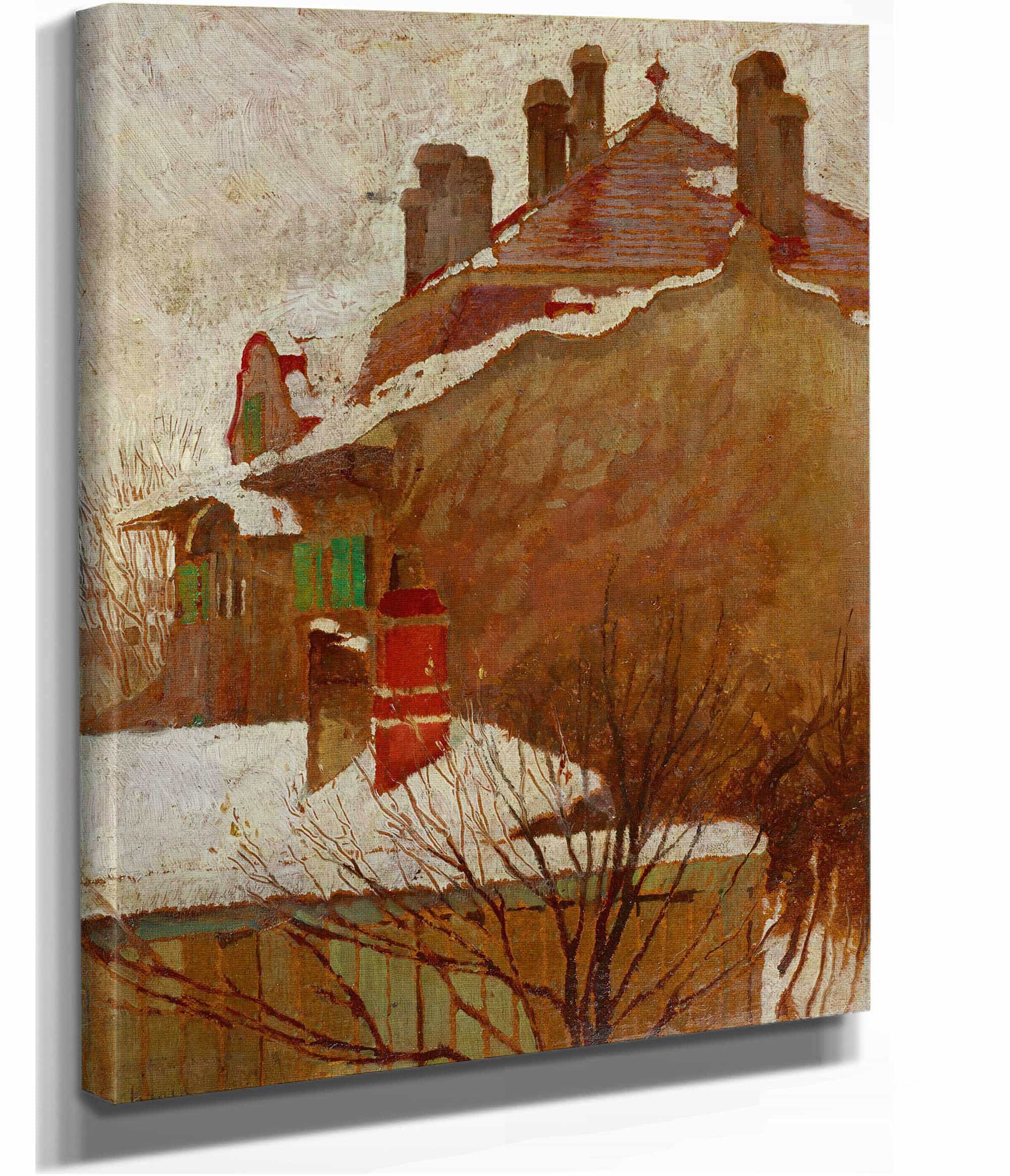 Hauser Im Winter Blick Aus Dem Atelier by Egon Schiele - Image 2