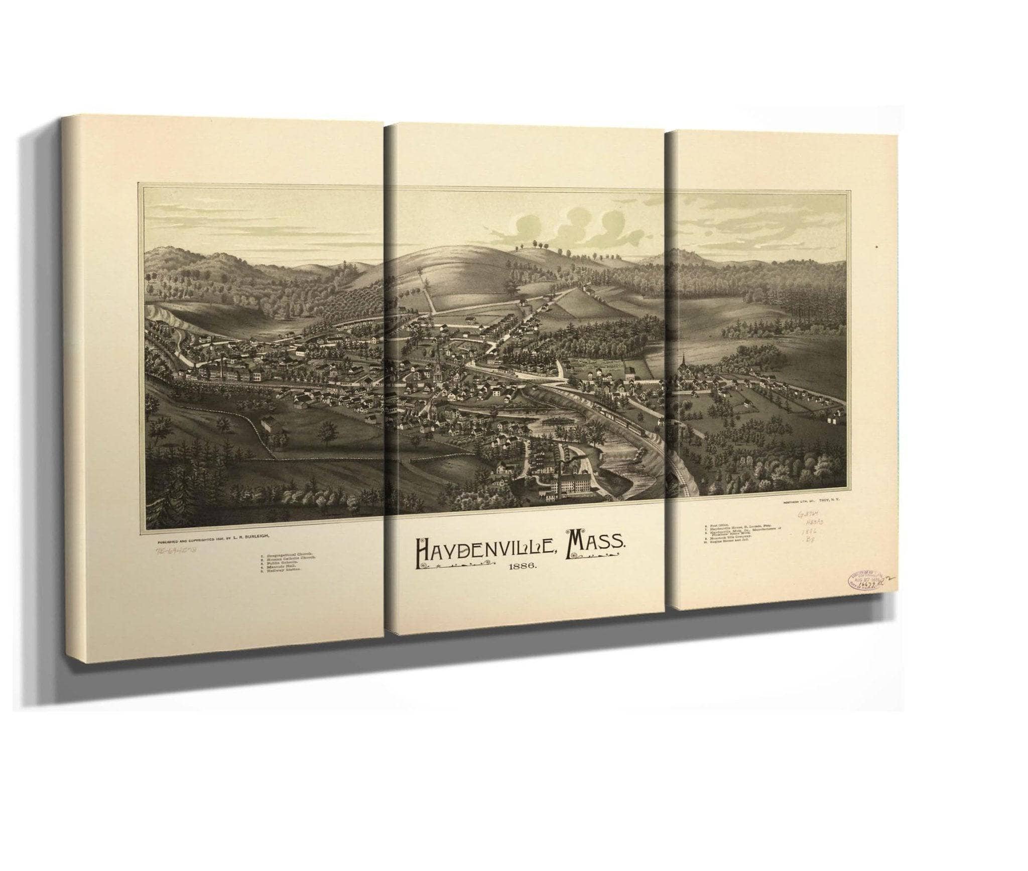 Haydenville Mass 1886 State Of Massachusetts - Image 2
