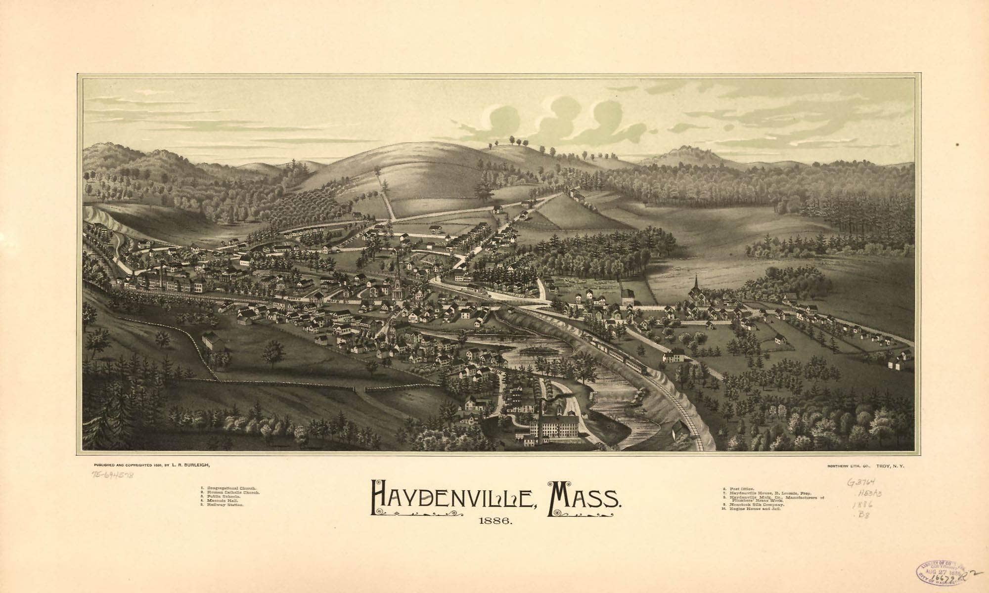 Haydenville Mass 1886 State Of Massachusetts - Image 7