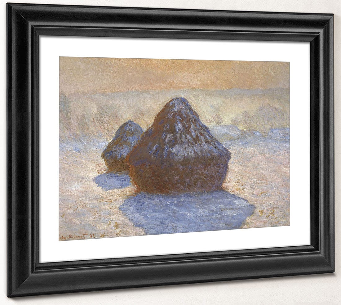 Haystacks Snow Effect By Claude Monet - Image 4