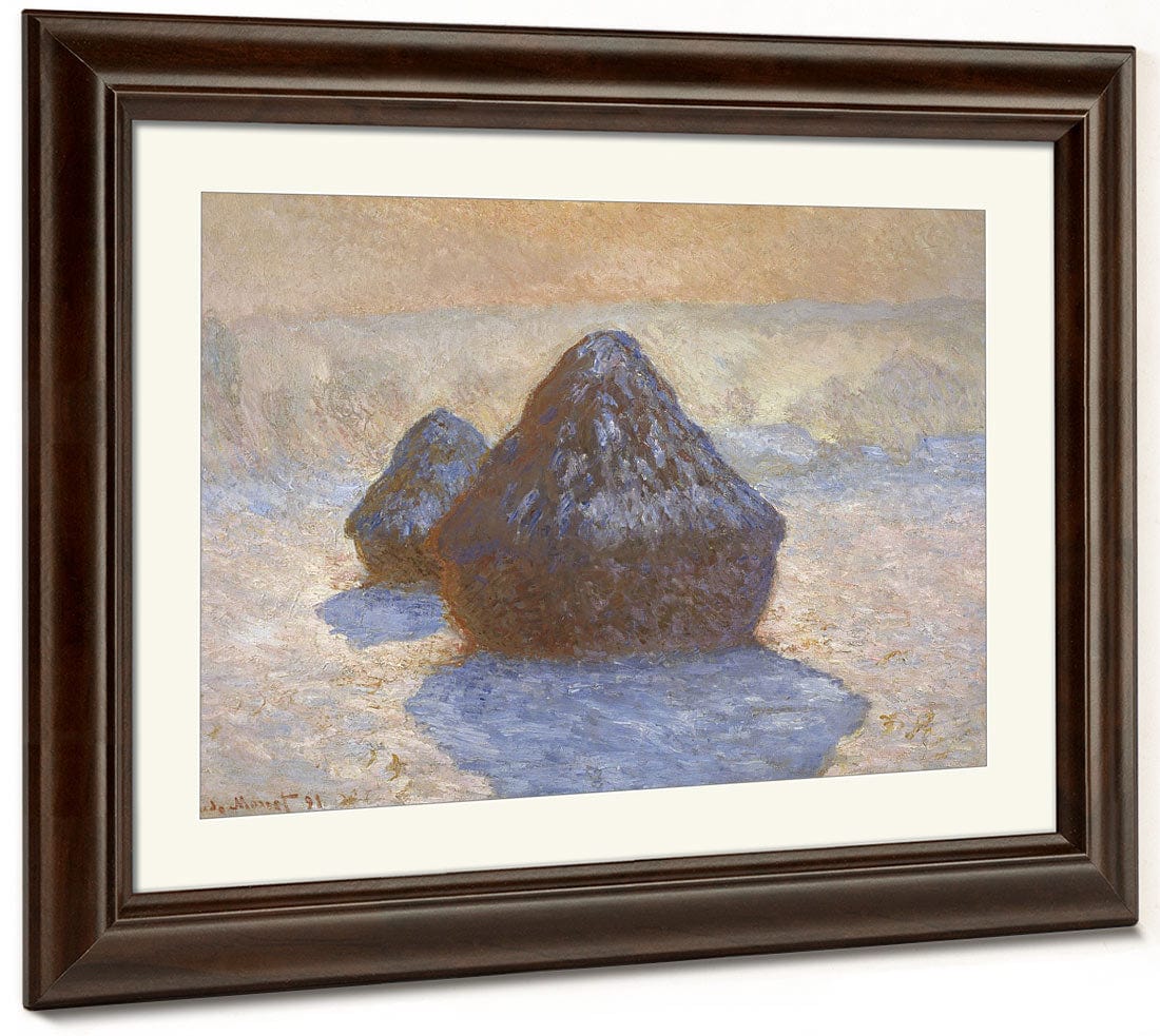 Haystacks Snow Effect By Claude Monet - Image 5