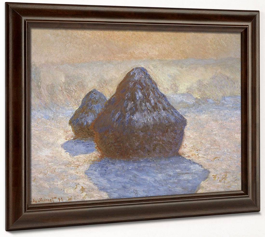 Haystacks Snow Effect By Claude Monet - Image 6