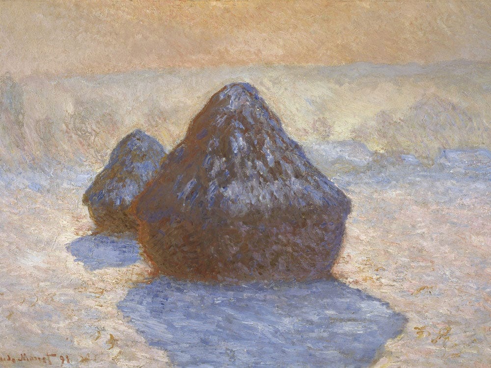 Haystacks Snow Effect By Claude Monet - Image 7