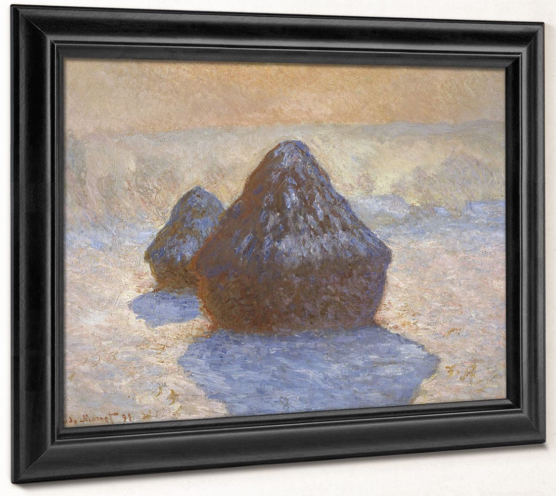 Haystacks Snow Effect By Claude Monet - Image 8