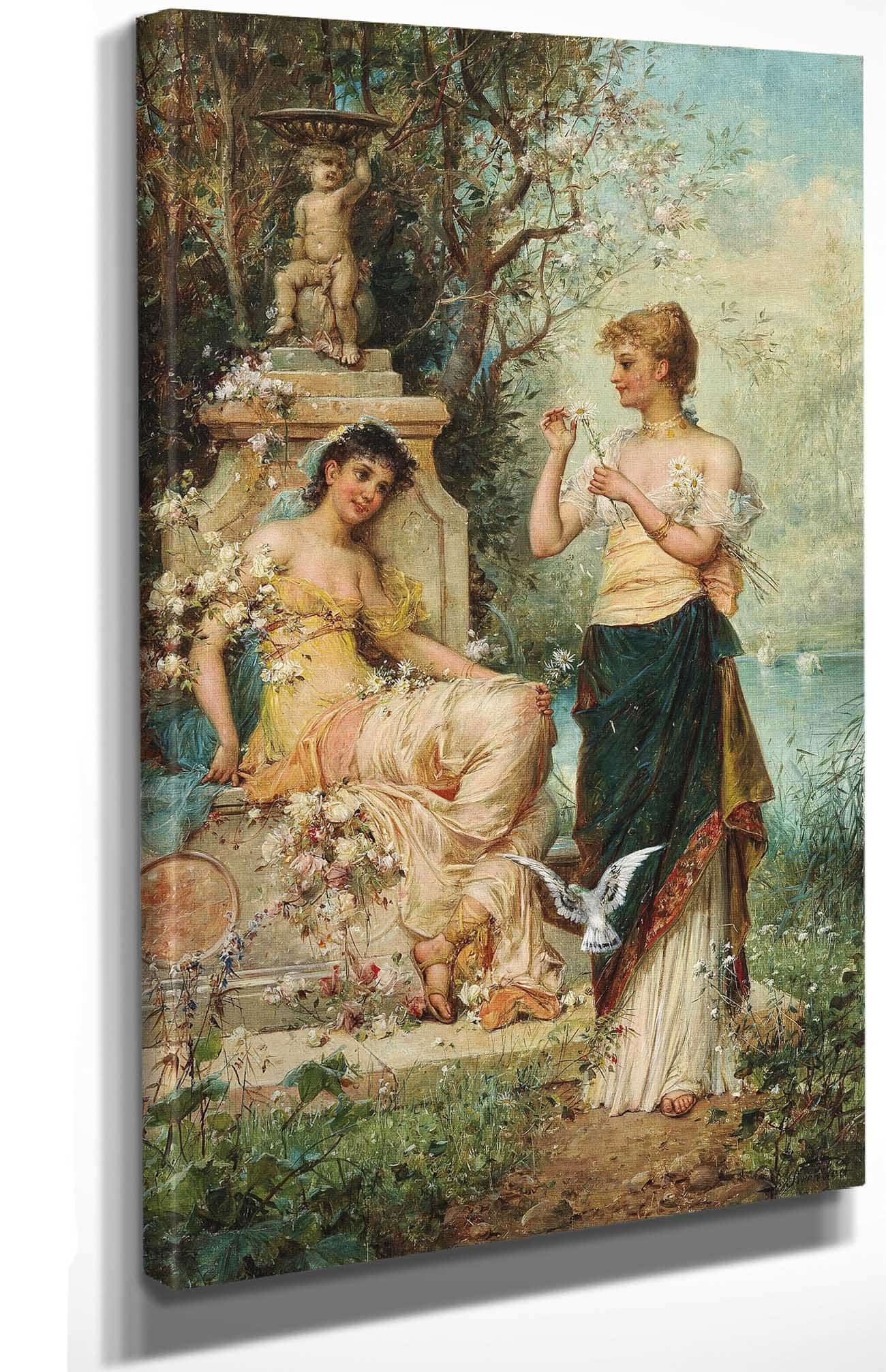 He Loves Me He Loves Me Not by Hans Zatzka - Image 4
