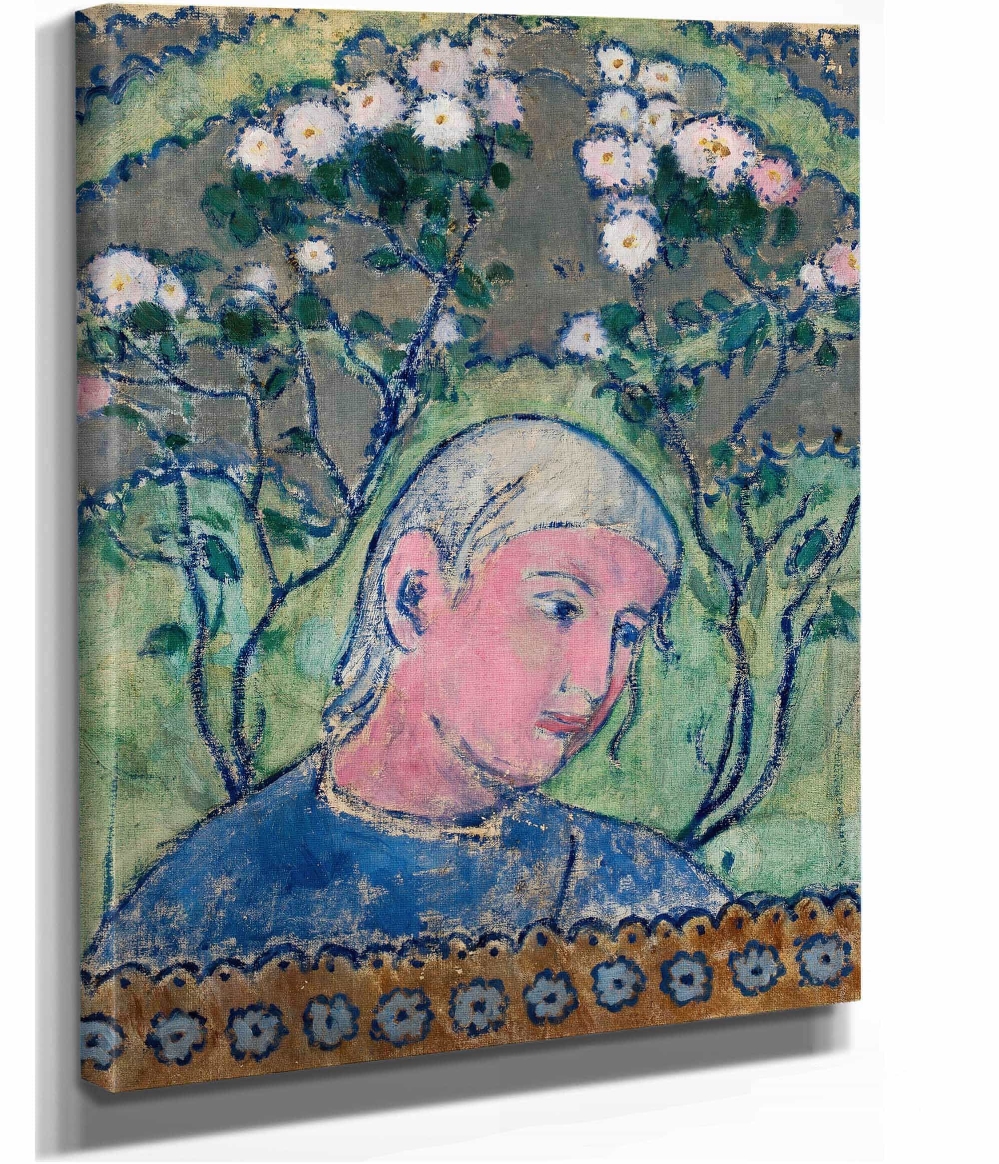 Head Of A Girl In Flowers by Tadeusz Makowski - Image 2
