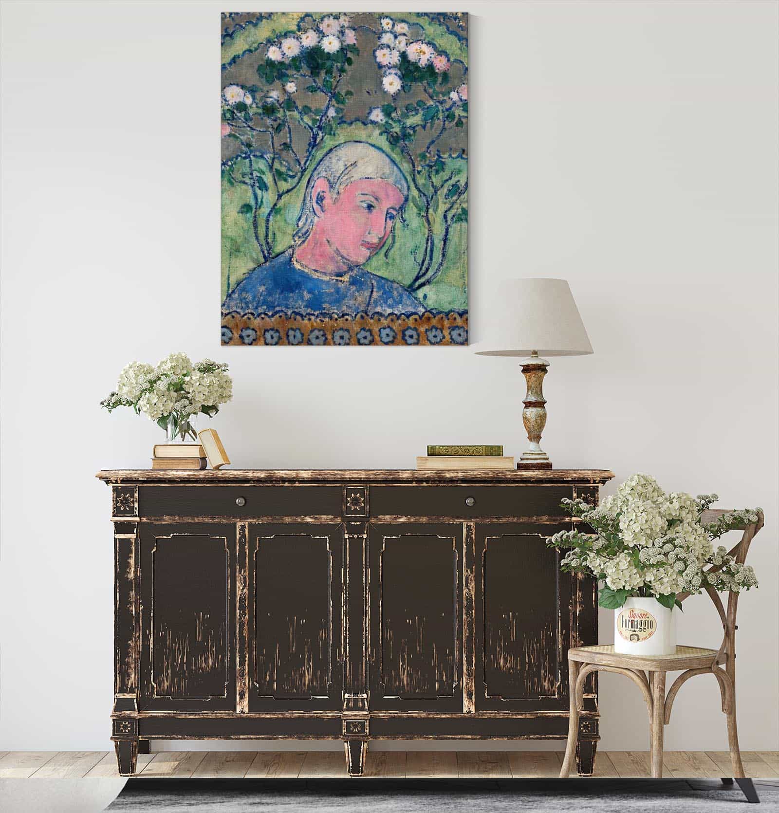 Head Of A Girl In Flowers by Tadeusz Makowski - Image 4