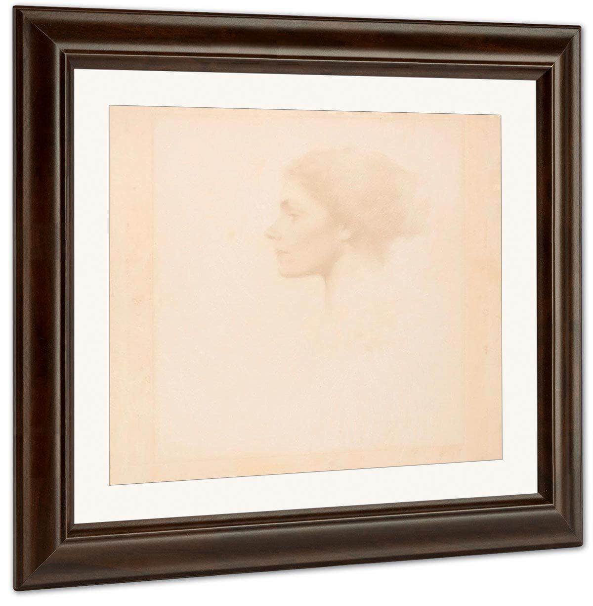 Head Of A Girl By Thomas Wilmer Dewing - Image 3