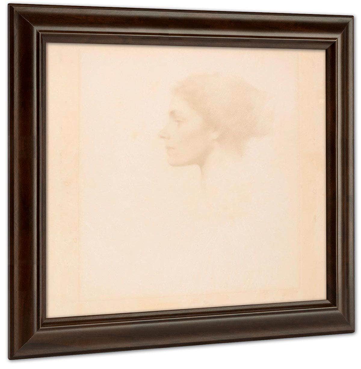 Head Of A Girl By Thomas Wilmer Dewing - Image 4