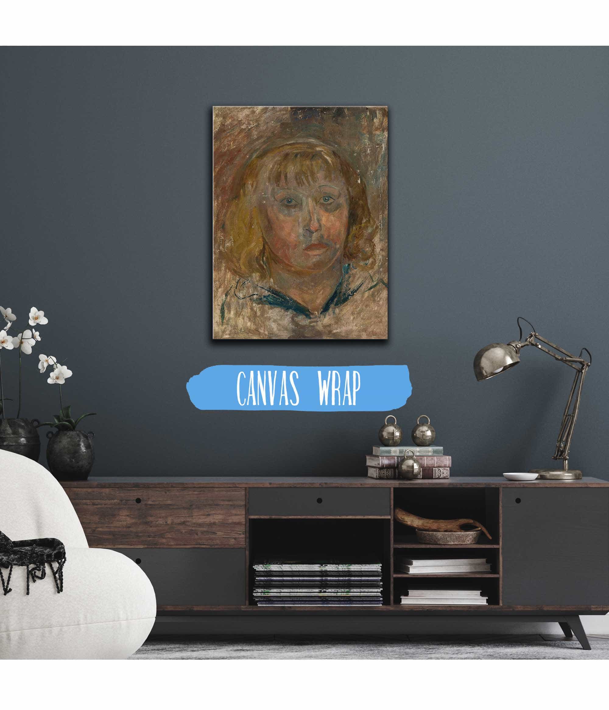 Head Of A Girl With A Fringe by Tadeusz Makowski - Image 3