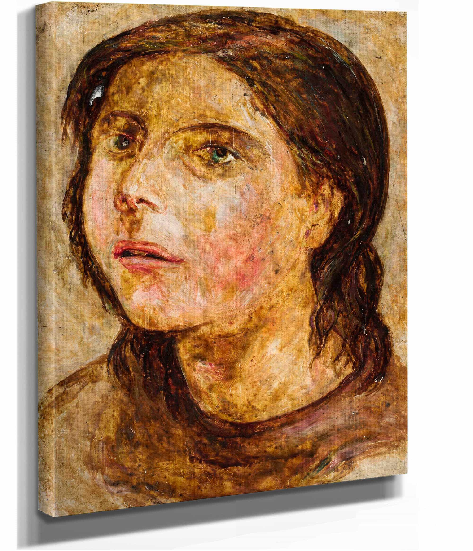Head Of A Girl With A Half Open Mouth by Tadeusz Makowski - Image 2