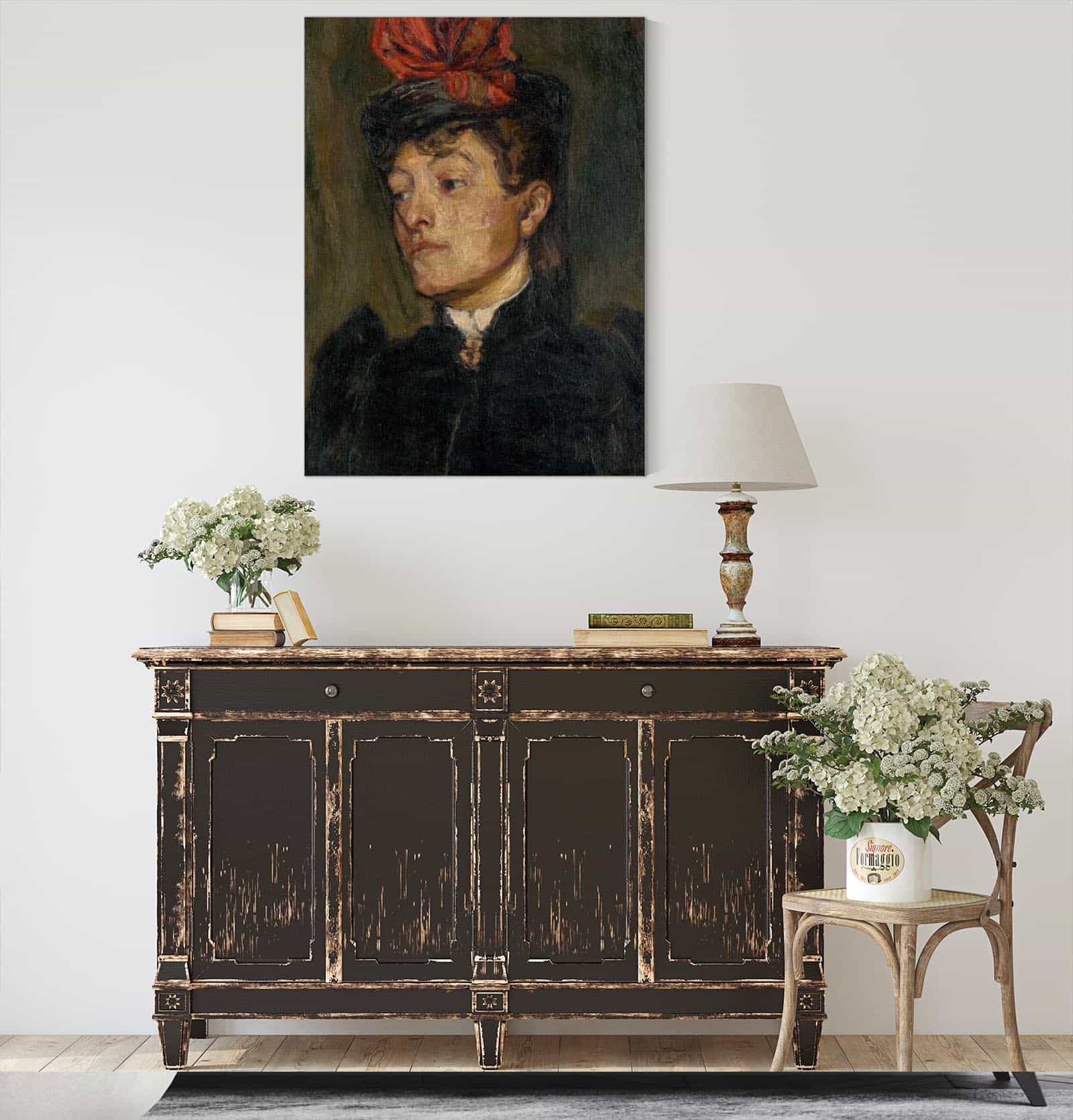 Head Of A Lady In A Hat by Jozef Hanula - Image 4