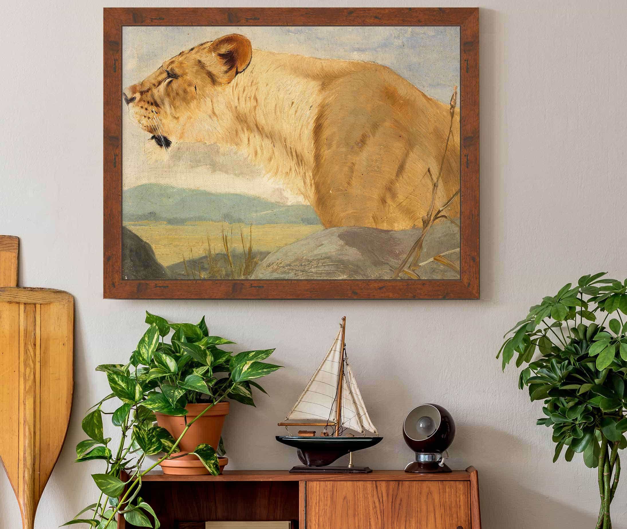 Head Of A Lioness by Wilhelm Kuhnert - Image 3