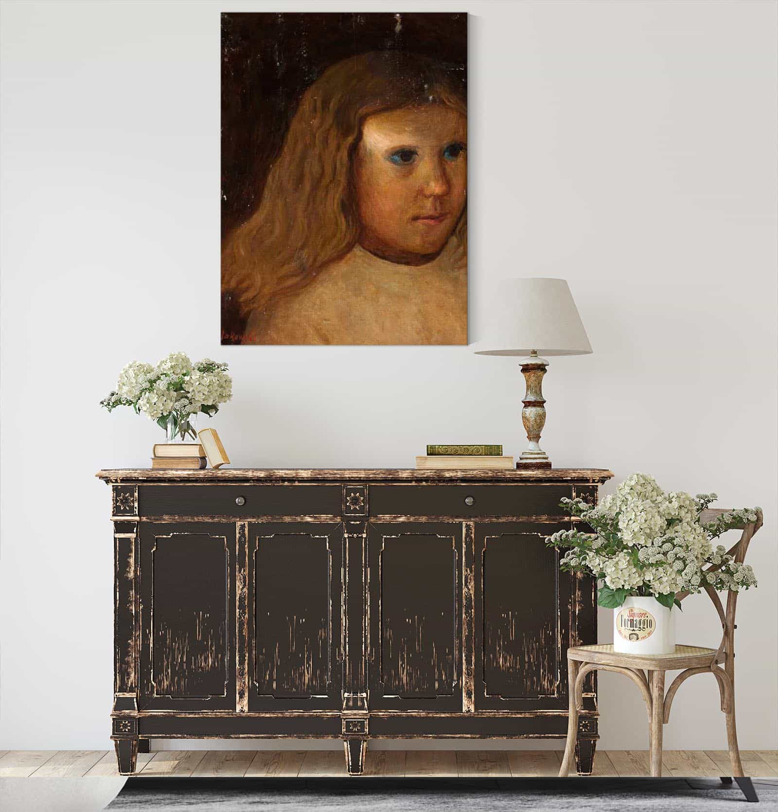Head Of A Little Girl With Unloosed Hair by Tadeusz Makowski - Image 4
