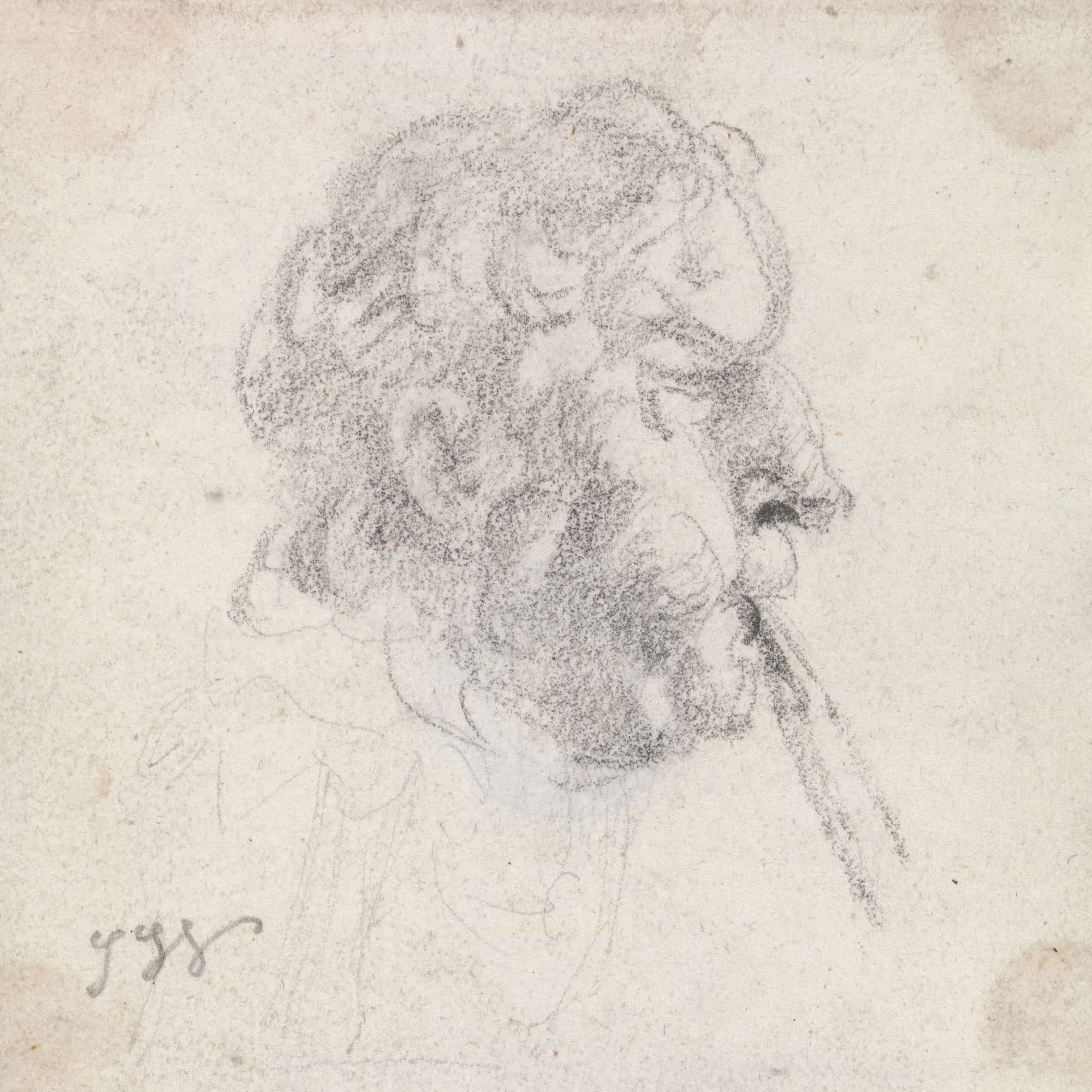 Head Of A Man Blowing A Pipe by James Ward - Image 4