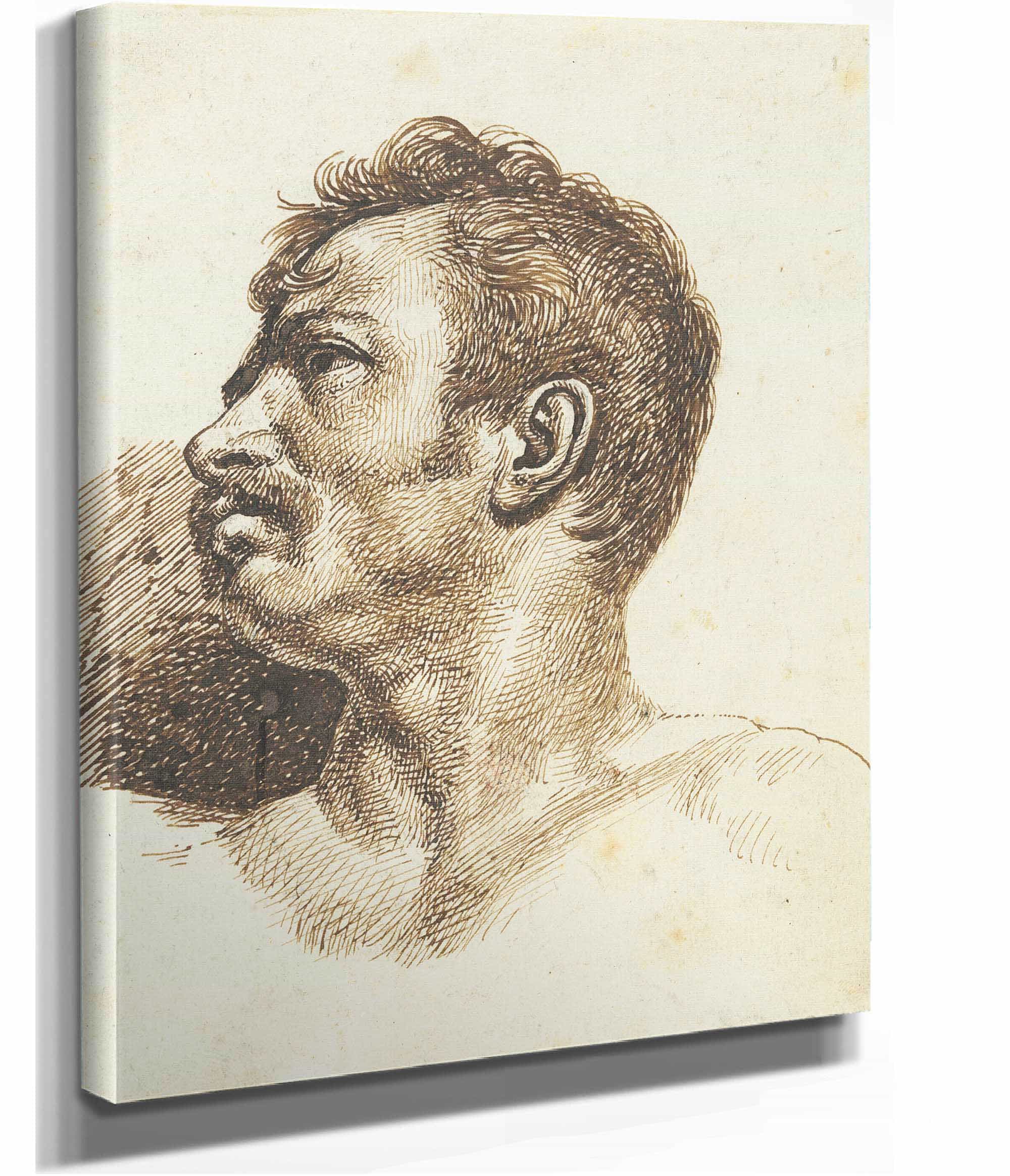 Head Of A Man Recto by Theodore Gericault - Image 2