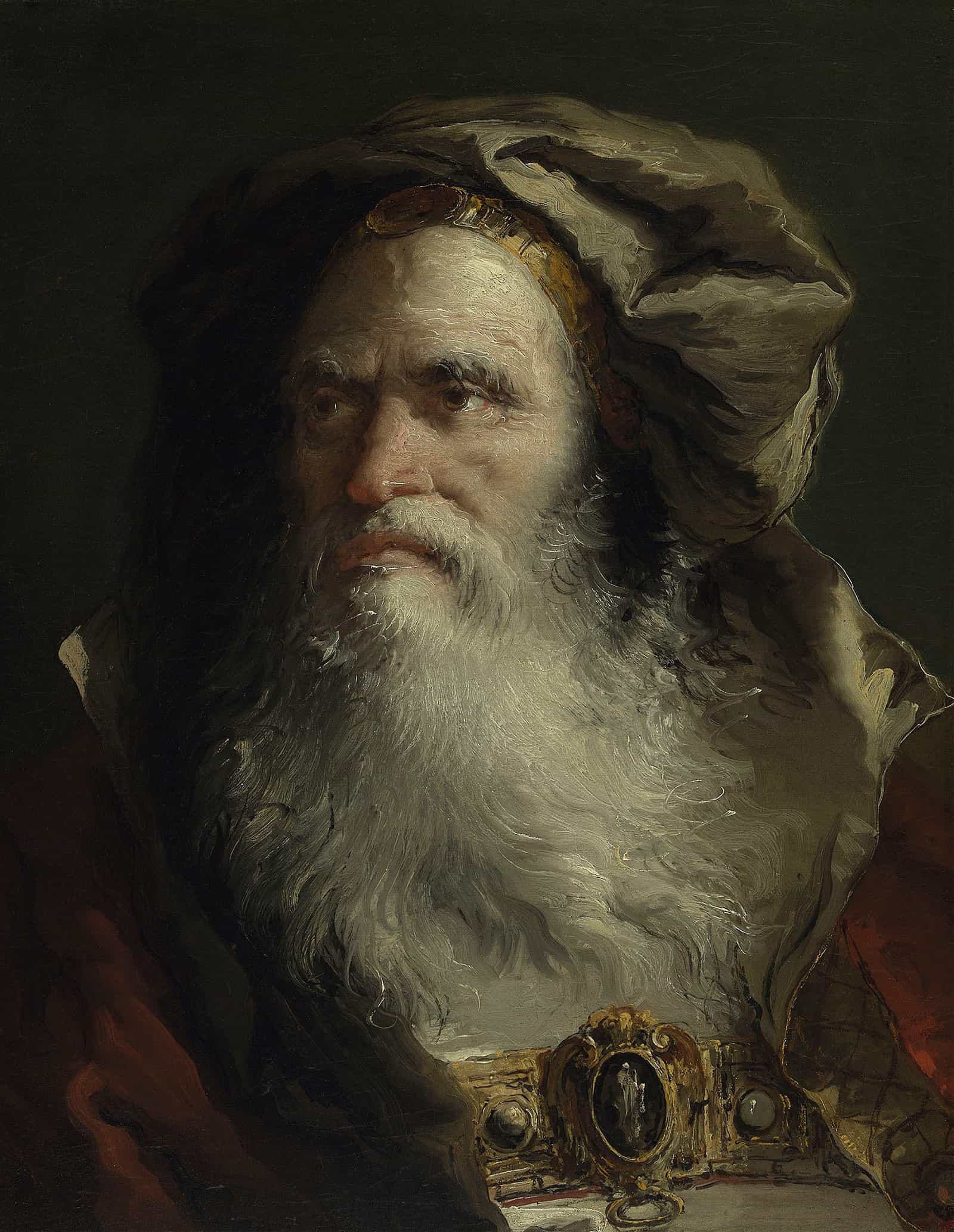 Head Of A Philosopher by Giovanni Domenico Tiepolo